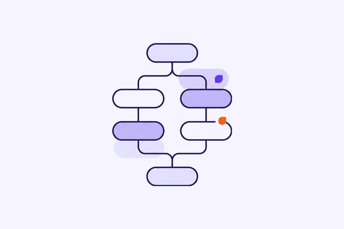 Illustration: Ablaufdiagramm mit Verzweigung